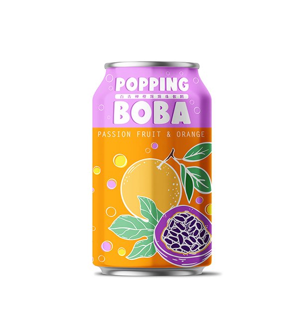 passion fruit orange popping boba