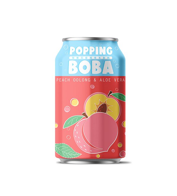 peach oolong popping boba